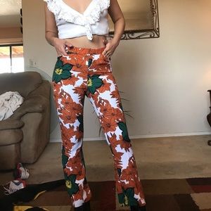F21 floral pants